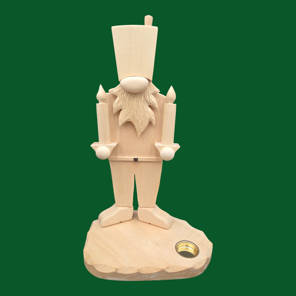 H) Erzzipfel Bergmann - weihnachtliche Holzfigur - 47 cm