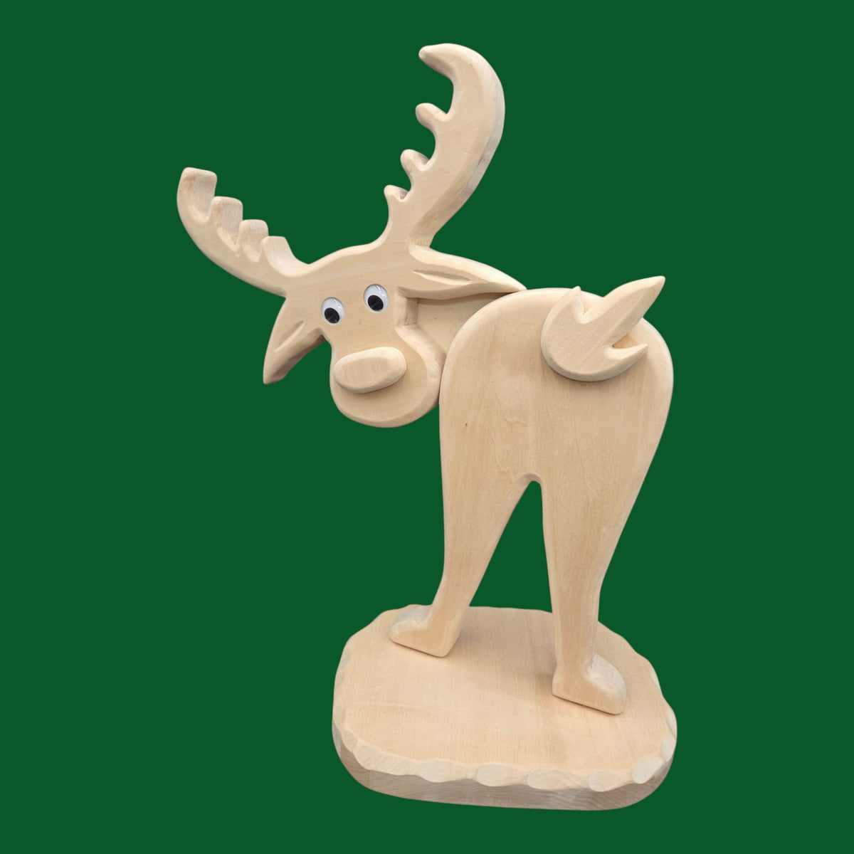 M) Erzzipfel Comic-Elch - die lustige Holzfigur - 46 cm