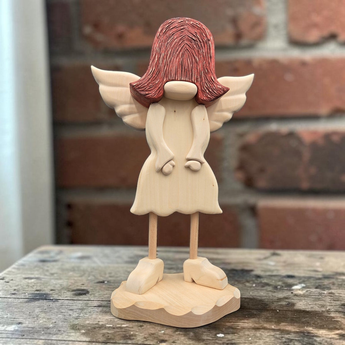 I) Erzzipfel Engelchen Staks - Holzfigur - 47 cm