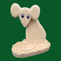 P) Erzzipfel Maus Gertrud - kleinste Holzfigur im Sortiment- 20 cm