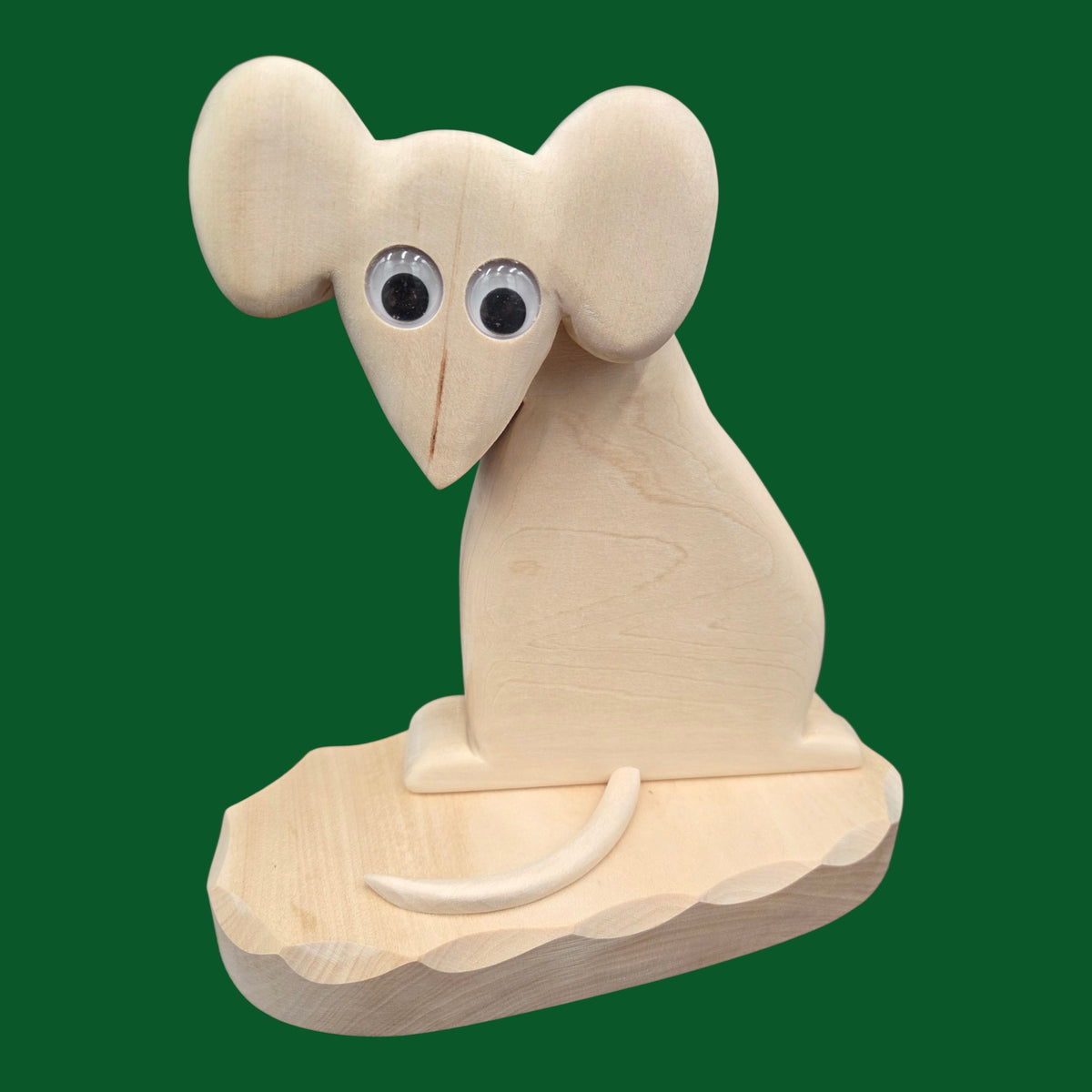 P) Erzzipfel Maus Gertrud - kleinste Holzfigur im Sortiment- 20 cm