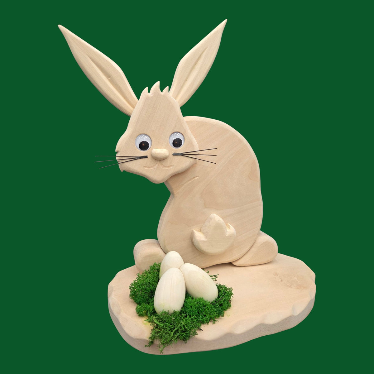N) Erzzipfel Osterhase Klopfer -  die Holzfigur für Ostern - 37 cm