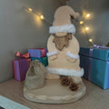F) Erzzipfel Weihnachtsmann - weihnachtliche Holzfigur - 40 cm