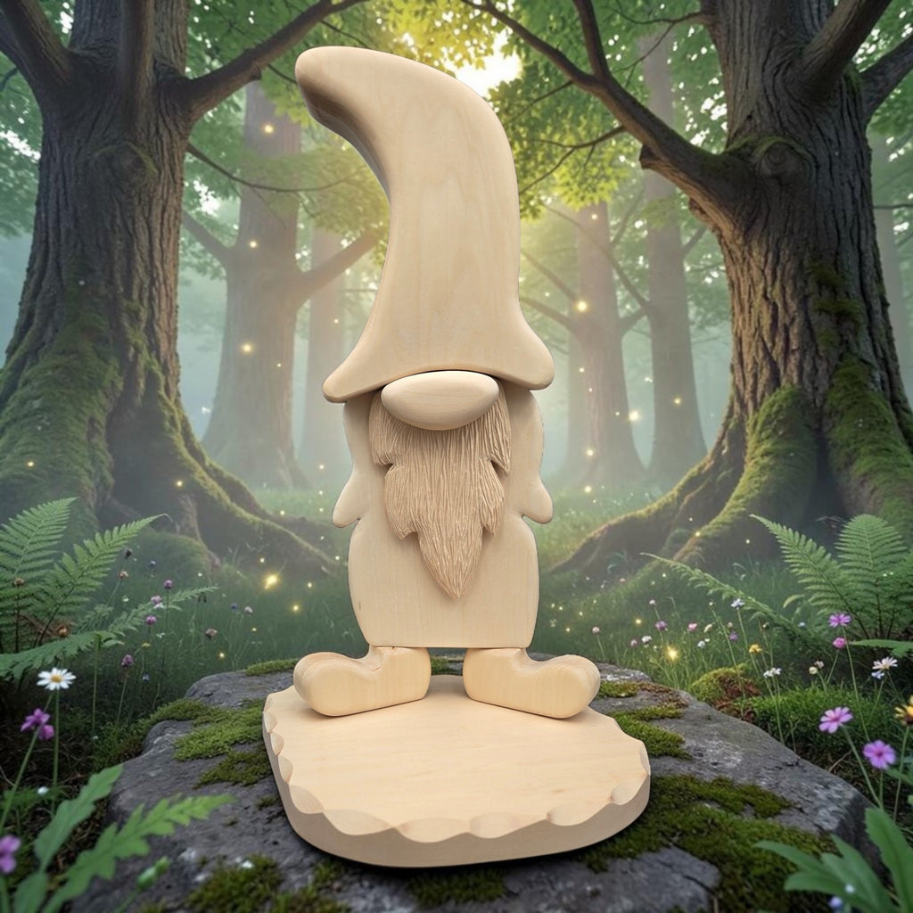 A) Ur-Erzzipfel Willi - großer Zwergenmann aus Holz - 54 cm